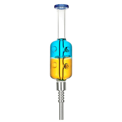 Dual Color Glycerin Dab Straw w/ SS Tip - 8" / Colors Vary