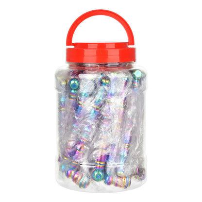 Rainbow Colored Metal Pipe - 5" - 25PC Jar