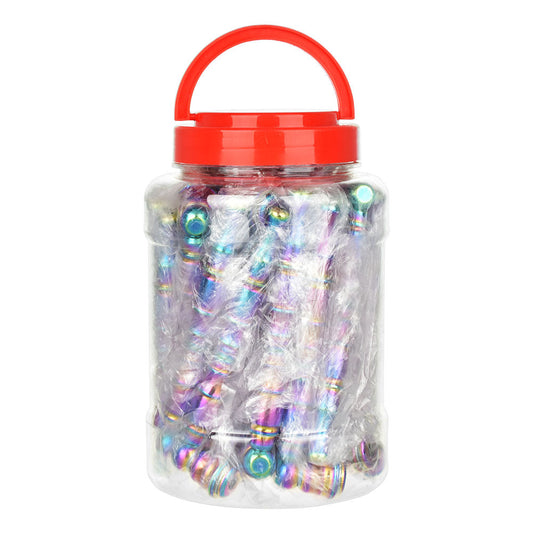 Rainbow Colored Metal Pipe - 5" - 25PC Jar