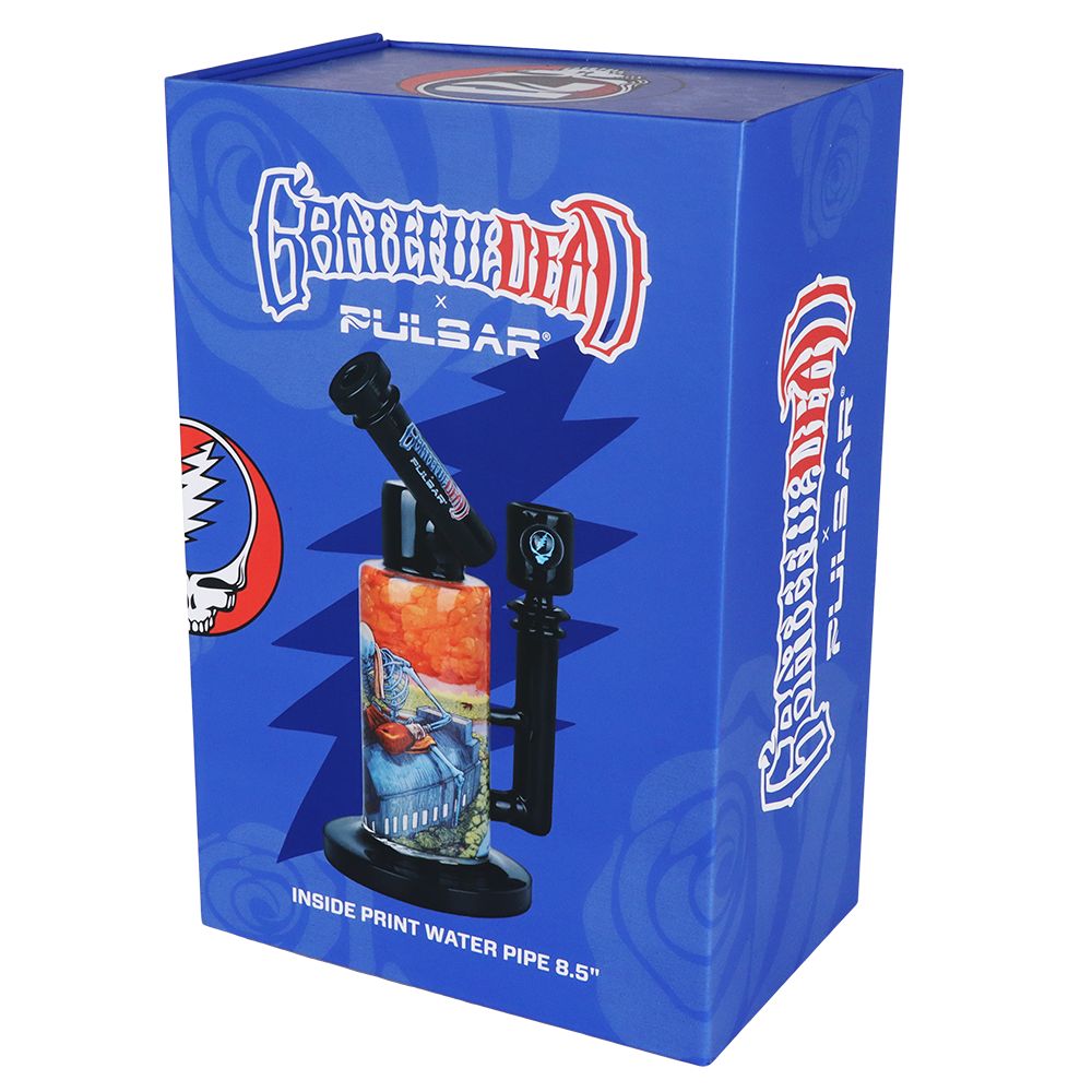 Grateful Dead x Pulsar Inside Print Water Pipe - 8.5" / 14mm F / Boxer