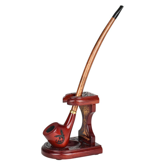 Pulsar Shire Pipes x LoTR SMAUG Pipe & MIDDLE-EARTH Pipe Stand Bundle - 11.5"