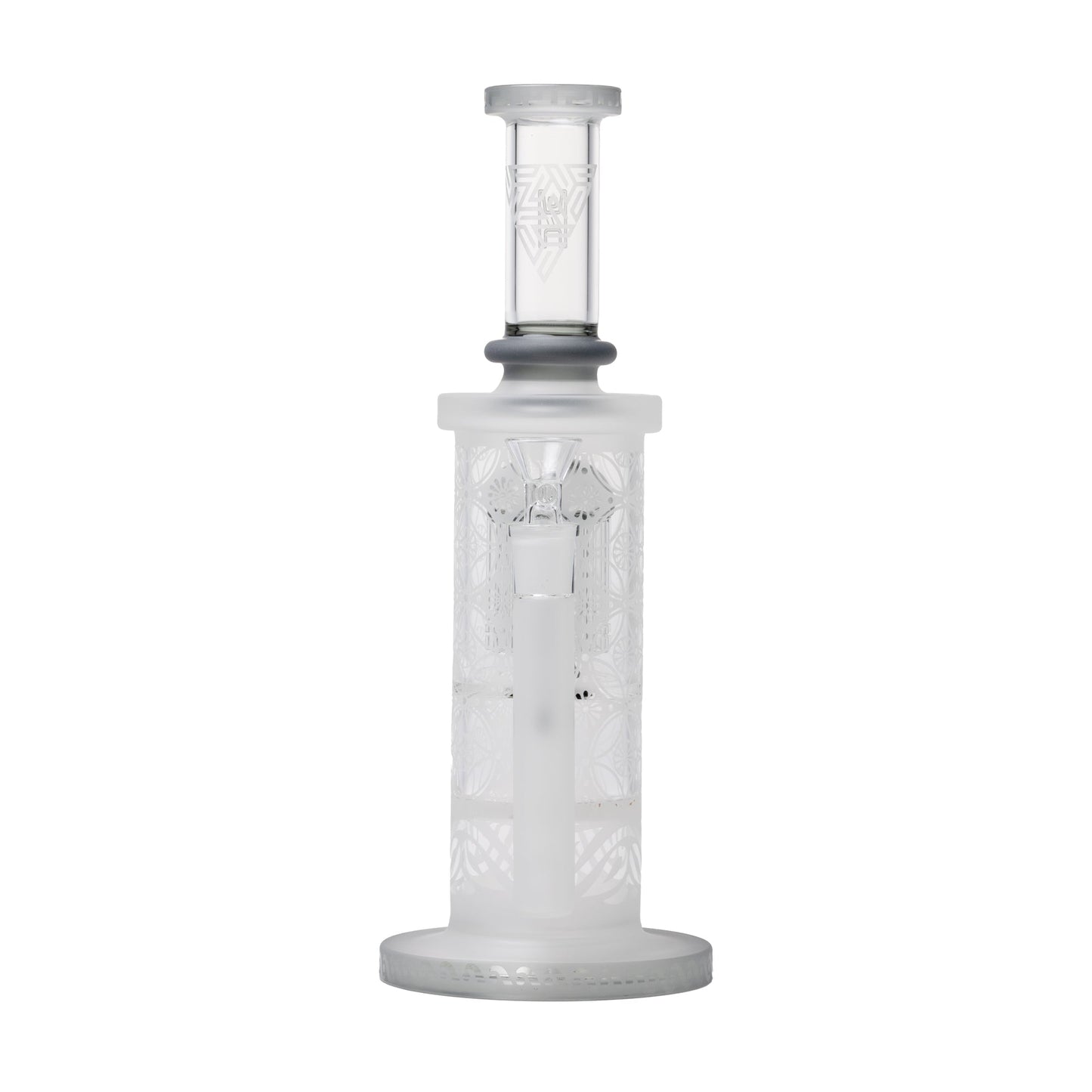 Human Grade Sacred Straight Sandblasted Glass Water Pipe