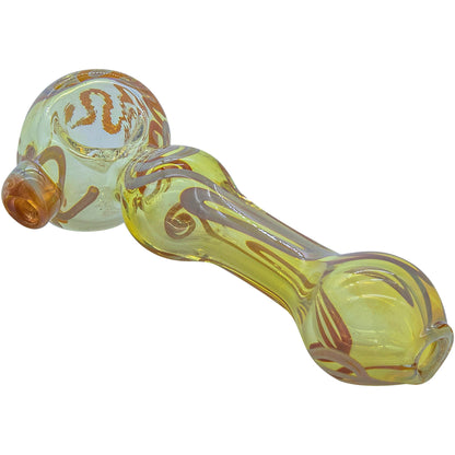 LA Pipes "Painted Warrior Spoon" Glass Pipe