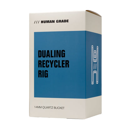 Human Grade Dualing Recycler Glass Rig Water Pipe