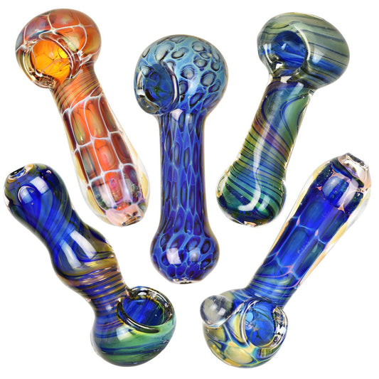 Color Work Spoon Pipe - 3.75-4"/Assorted - 20PC BUNDLE